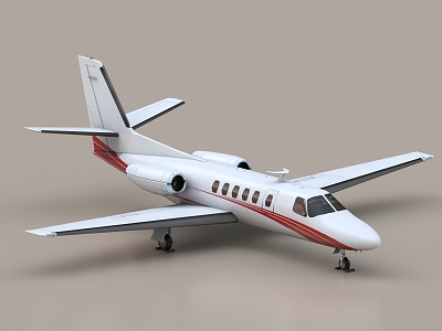 Private Jet Passenger Aircraft Small Passenger Aircraft Small Aircraft Cessna Aircraft 3d model