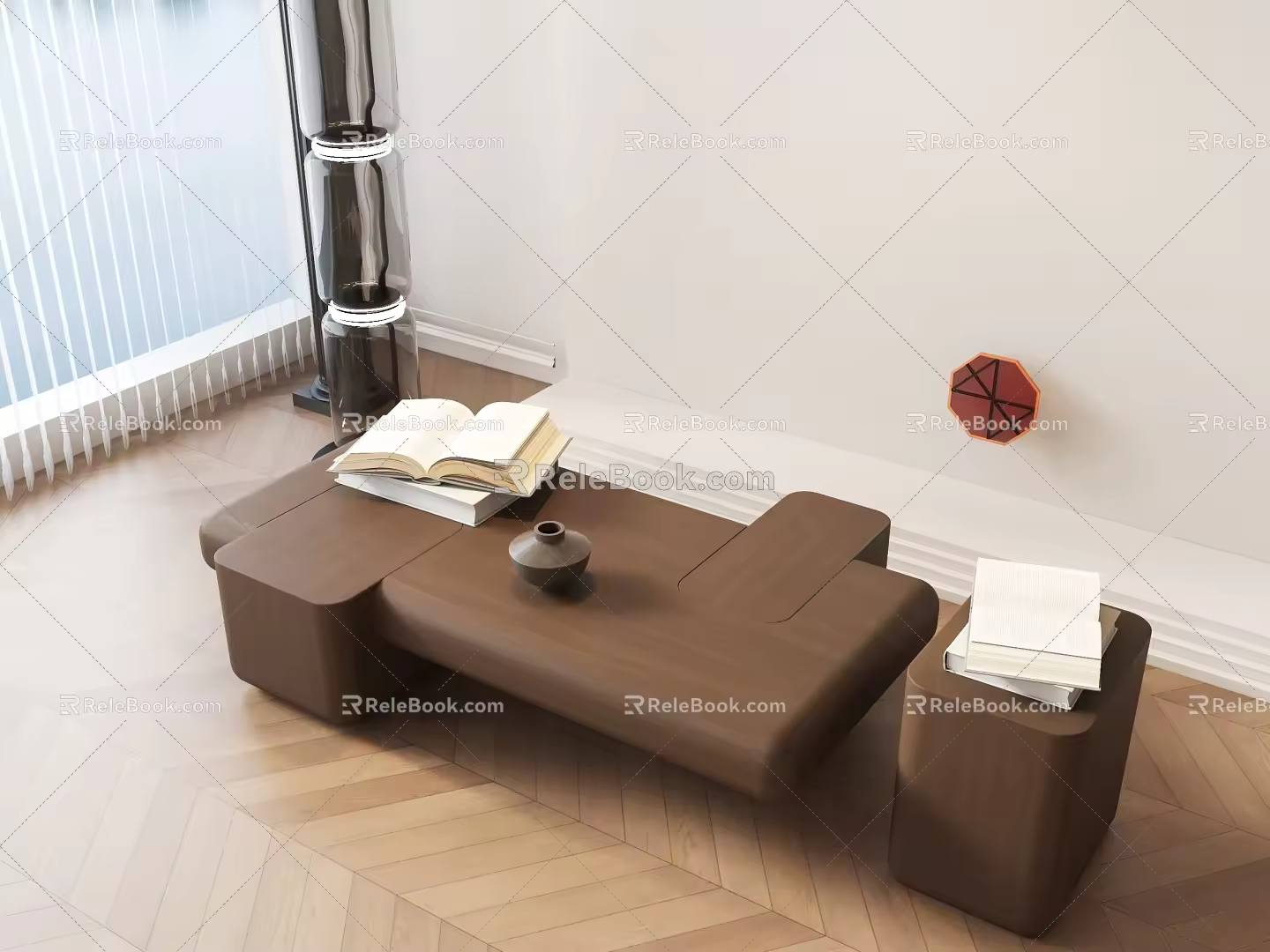 Coffee table side table lamp 3d model