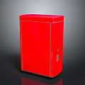 Red Secure Storage Cabinet With Lock And Key For Office Equipment
