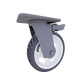 Industrial Equipment Heavy Duty Gray Casters With White Wheels And Locking Brakes