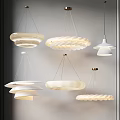 Modern Pendant Lights with Various Contemporary Designs Circular Layered Petal Shaped in Minimalist Interior