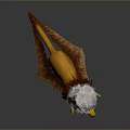 3D Designed Eagle Shaped Toy Figure With White Feathers Brown Wings Yellow Beak Claws