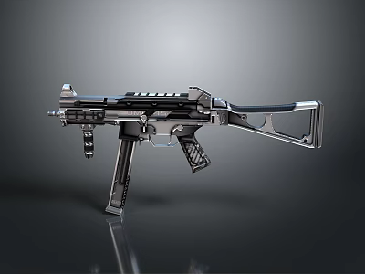 Modern Military Tactical Rifle Featuring Advanced Metallic Structure And Ergonomic Grip 3d model