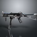 Modern Military Tactical Rifle Featuring Advanced Metallic Structure And Ergonomic Grip