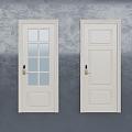 Modern single door combination single door 3d model