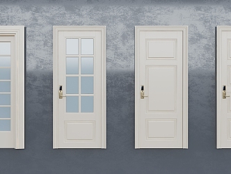 Modern single door combination single door 3d model