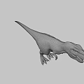 Realistic Gray Striped Tyrannosaurus Rex Dinosaur 3D Model Standing Pose