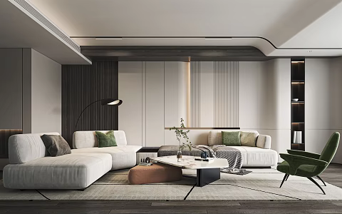 modern living room 3d model