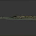 Detailed 3D Terrain Model With Mountainous Features And Textured Aerial View