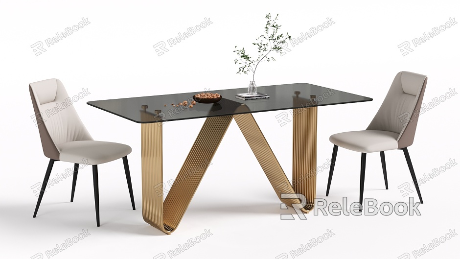 Modern Dining Table and Chair model