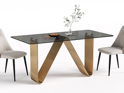 Modern Dining Table and Chair model