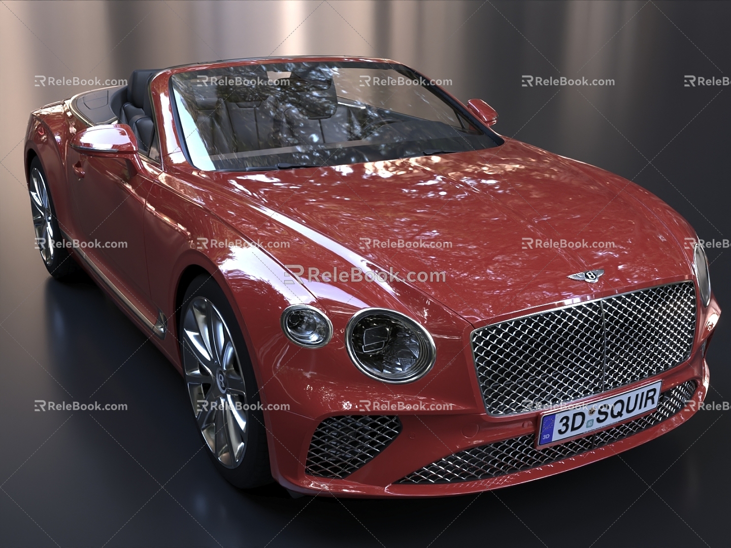 Bentley Convertible sports car Bentley Supercar 3d model