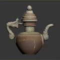 Traditional Ceramic Teapot with Dragon Handle Classic Design for Daily Use Elegant Home Essential