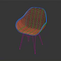 Stylish Rattan Weave Leisure Chair With Modern Minimalist Black Metal Legs