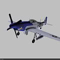 Blue and White Propeller Passenger Aircraft With Sleek Wings And Fuselage Structure