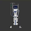 Advanced Mobile Medical Equipment With Digital Display Control Panel Tubing And Wheels