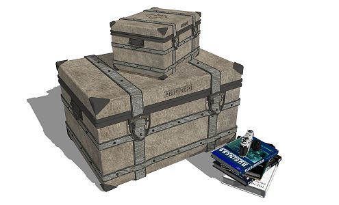 Modern box storage box 3d model