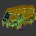 Vintage Yellow Delivery Van With Classic Boxy Design And Smooth Exterior