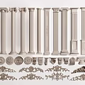 European Roman Column Roman Column Carved Column Carved 3d model
