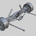 Industrial Equipment Mechanical Chassis With Metal Frame Wheels And Suspension Components