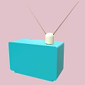 Vintage Turquoise Television Featuring Antennas on Pink Background with Classic Design