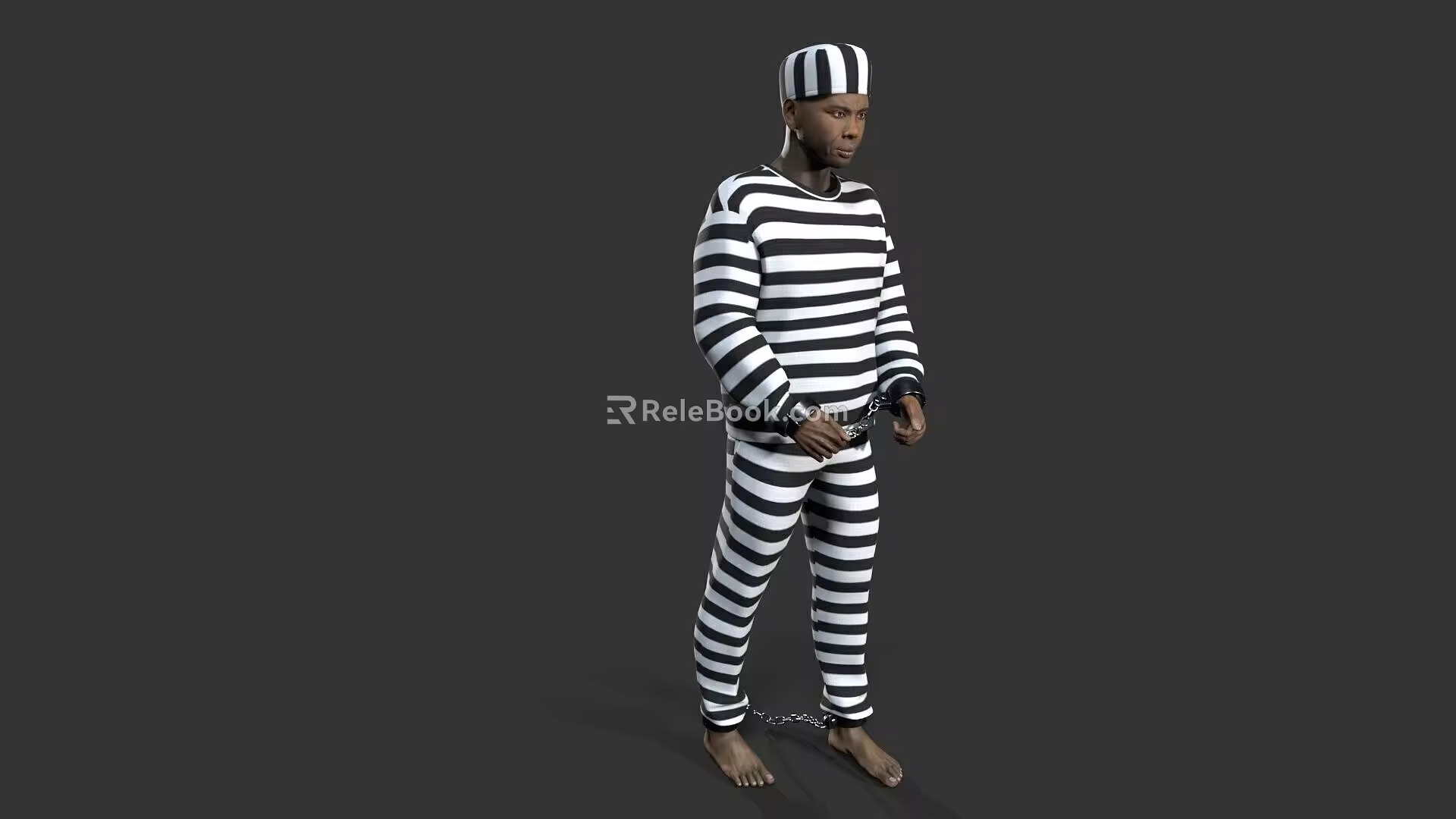 Realistic Prisoner Modern Realistic Figure Man Prisoner Prisoner Prisoner Clothes 3d model