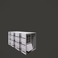 CALB White Industrial Equipment With Modular Drawers Control Panel Colored Buttons And Indicator Lights 3d model