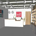 Vibrant Toy Store Interior With Plush Stuffed Animals Display Shelves And Shopping Families
