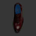 Red Leather Lace Up Dress Shoes with Classic Formal Design Black Sole Elegant Style