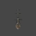 Game Movie Character Sailing Ship Model With Detailed Design And Multiple Masts