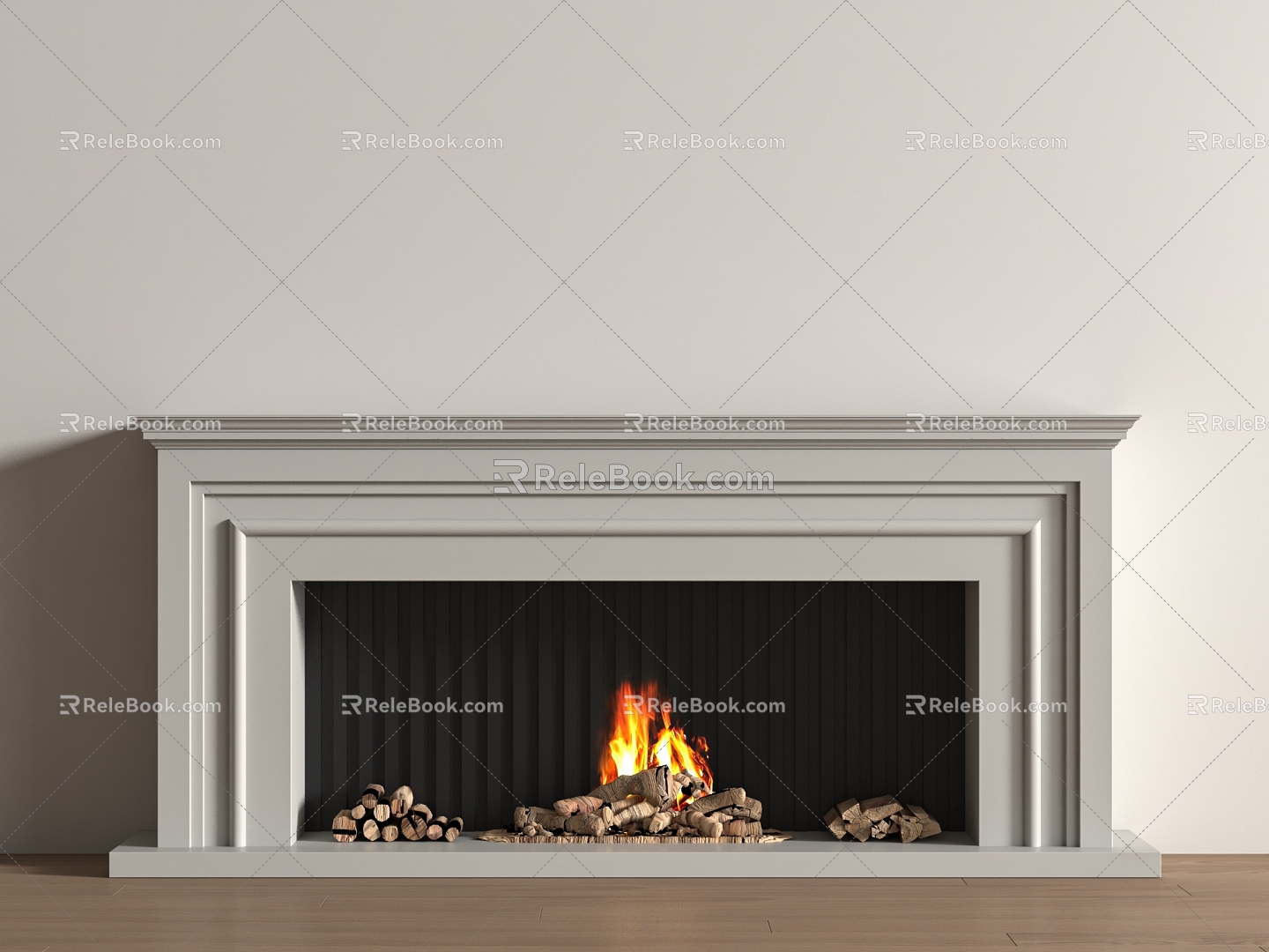 Modern Fireplace Electronic Fireplace Fireplace Firewood Embedded Fireplace 3d model