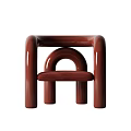 Modern Minimalist Accent Chairs With Dark Brown Light Brown Curved Armrests And Leather Upholstery