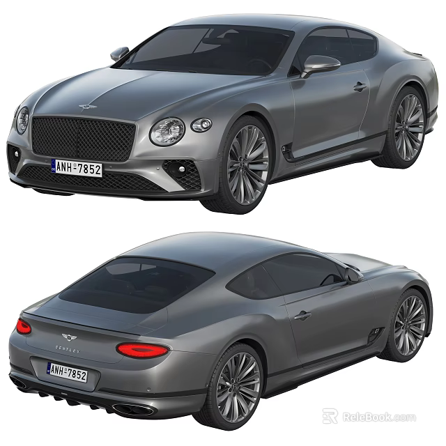 Bentley Luxury Coupe Car Exterior Design Showing Front And Rear 3d model 