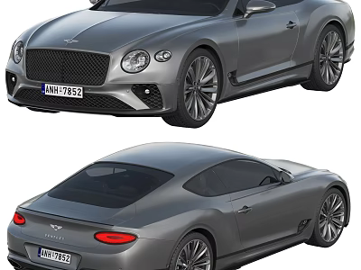 Bentley Luxury Coupe Car Exterior Design Showing Front And Rear 3d model