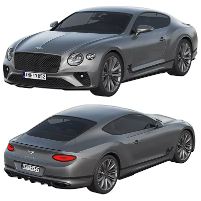 Bentley Luxury Coupe Car Exterior Design Showing Front And Rear 3d model