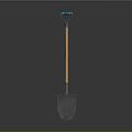 Modern spade shovel pointed spade 3d model