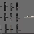 Minotti Door Handles Collection Featuring Various Modern Designs and Styles