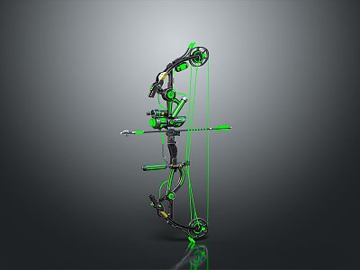 Crossbow Mechanical Crossbow Shift Bow and Arrow Shoot Far Equipment Weapons High-tech Crossbow 3d model