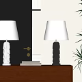 Flos Crystal Table Lamp Light Luxury Bedside Lamp Mushroom Table Lamp Glass Table Lamp Book 3d model