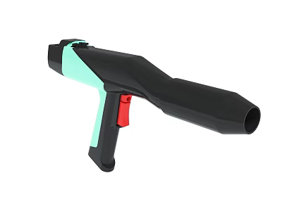 Handheld Heat Gun With Black Light Green Red Handle And Nozzle Design 3d model