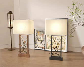 Floor lamp combination 3d model