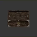 Vintage Wooden Storage Chest With Open Lid Two Compartments And Metal Handles