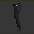 Dark Colored Slim Fit Jeans With Distressed Knees For Casual Wear