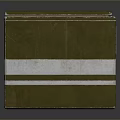 Green Rectangular Storage Box With White Stripes And Metal Trim For Home Organization
