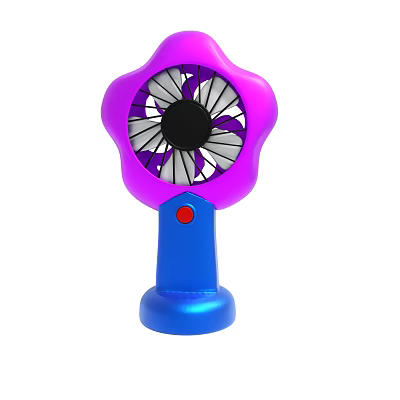 Explosive hand-held fan portable outdoor mountaineering buckle long endurance large capacity usb small c fan turbine hand-held three-speed endurance large wind cartoon student dormitory fan 3d model