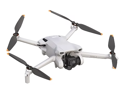 Modern White Quadcopter Drone With Camera And Four Propellers Design 3d model