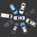Various Police Car Models With Different Designs And Styles On 3d model