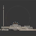 Industrial Mechanical Equipment With Steel Rod Wheel Base And Structural Components