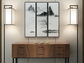 New Chinese Decorative Painting 3d model