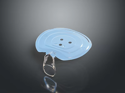 Transparent Plastic Household Hook With Hanging Ring For Practical Daily Use 3d model